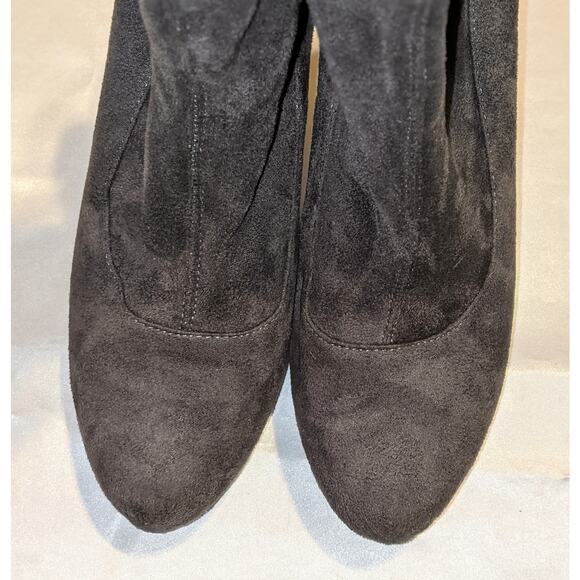CHINESE LAUNDRY Womens Taffany Gray Vegan Suede Booties High Stiletto Heels 11M - Picture 3 of 6